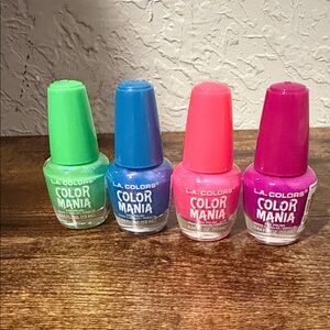 L.A. Colors Vibrant Nail Polish Collection - Green, Blue, Pink, Fuchsia